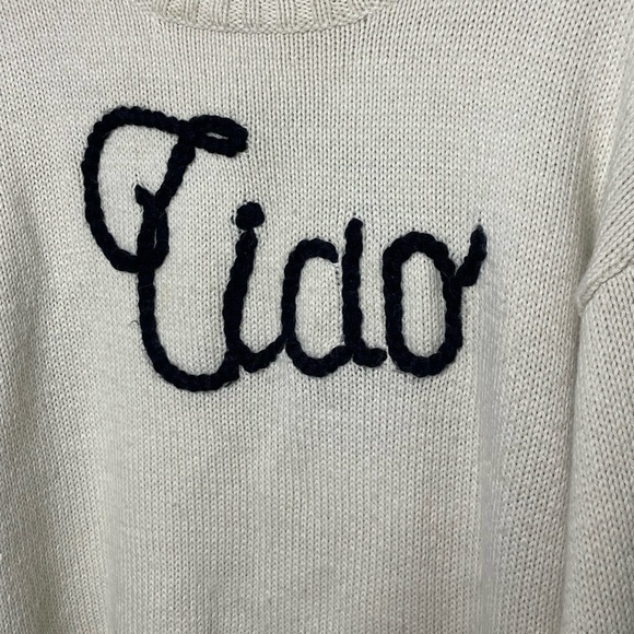 Wildfox sweater Ciao Bella pullover sz small cream - Picture 6 of 8